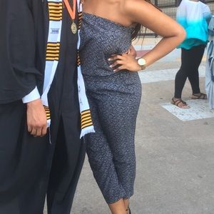 Black & White Printed Capri Jumpsuit 🌻